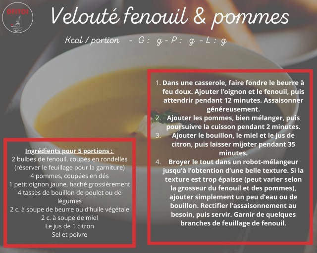 Velouté fenouil et pommes 11/15